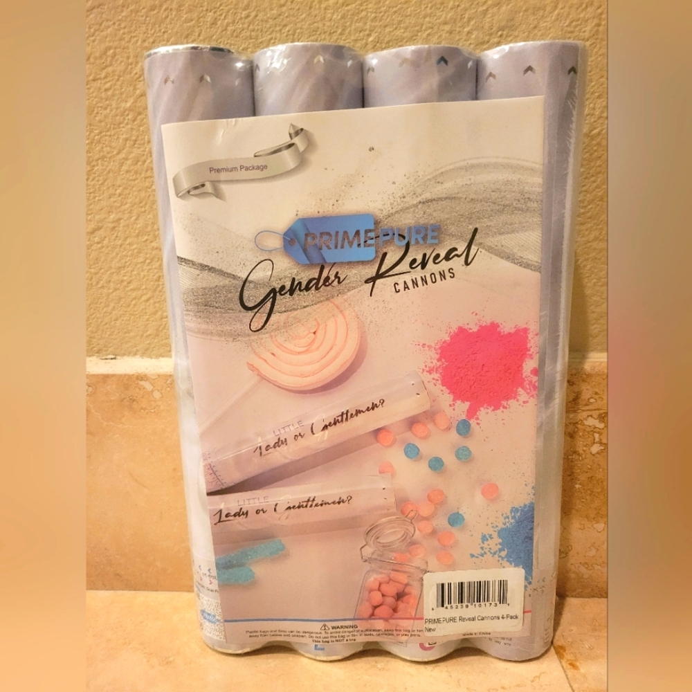 Gender reveal cannons 4 pack